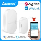 Датчик открывания окон и дверей Aubess eWeLink ZigBee, детектор открывания дверей, система защиты умного дома для Alexa, Alice, Google Home