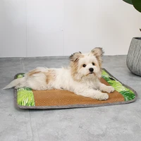 summer cooling pet pad rattan dog pad ice wire mesh waterproof pet pad removable four level universal