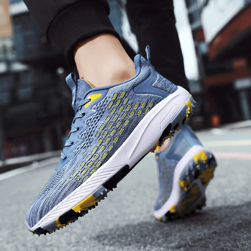 Men's and Women's Fitness Golf Shoes Couple Outdoor Walking Sneakers Men's Mesh Jogging Sneakers Non-Slip Gym Golf Shoes