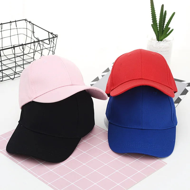 

Solid color curved brim men's and women's light board blank baseball cap