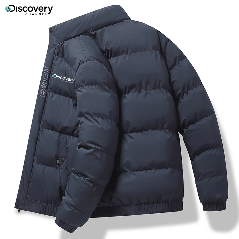2023 new autumn and winter Discovery Channel men's aviator trench coat casual outdoor street fashion warm zipper jacket