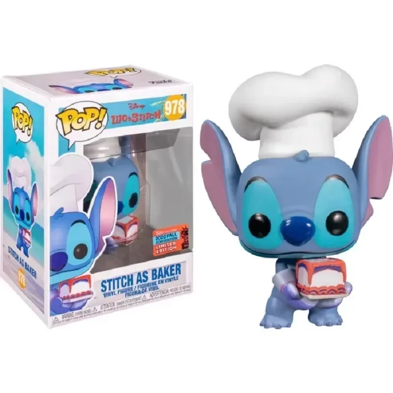 Фото FUNKO Pop Стич с проигрывателем виниловых пластинок 1048 #   Скръмп 126 #   Элвис Стич 127 #   Стич 978 #   159 # Виниловая фигурка 10 см, коллекционная кукла из ПВХ №5