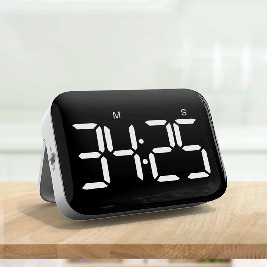 

Цифровой таймер для приготовления пищи, настольный кухонный прибор для йоги с ЖК-дисплеем и обратным отсчетом 99 минут 59 секунд, товары для дома
