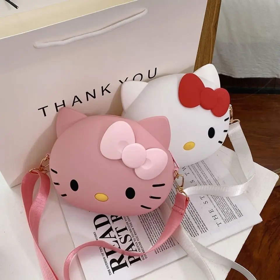 

Силиконовая женская сумка Hello Kitty, новинка 2021, милая мультяшная женская сумка-мессенджер через плечо, женская сумка