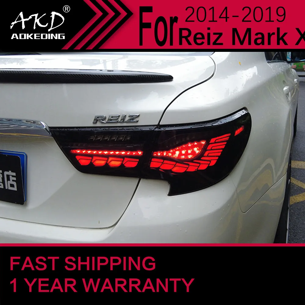 

Автомобильные фары для Toyota Mark X Reiz, светодиодный задний фонарь 2013-2018 Reiz, задний стоп-сигнал, тормозной сигнал, Drl, задние автомобильные аксессуары