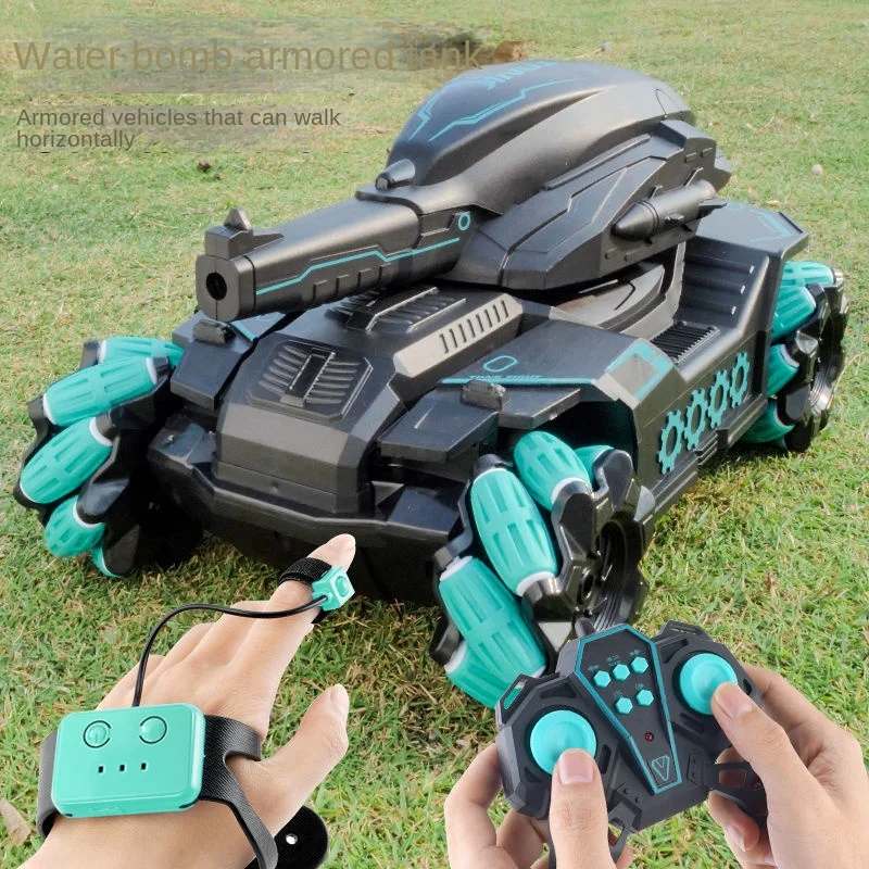 

Танк игрушечный с дистанционным управлением, может стрелять пули против танка, бронированный автомобиль, Водяная бомба, датчик жестов, пода...
