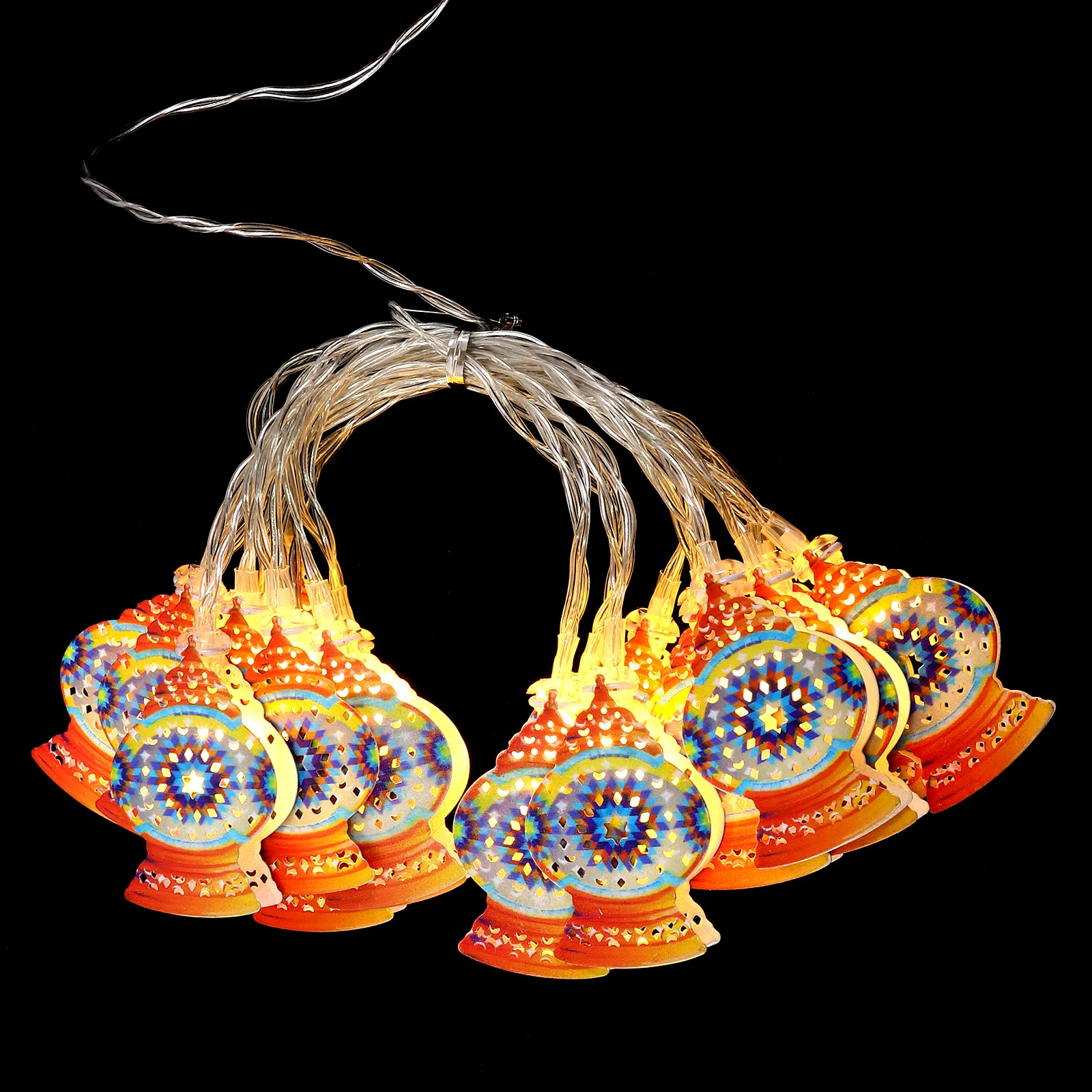 

1 Set Fashionable Lightweight Hollow-out Decoration Lamp Adornment Lamp for Ramadan Indoor Party