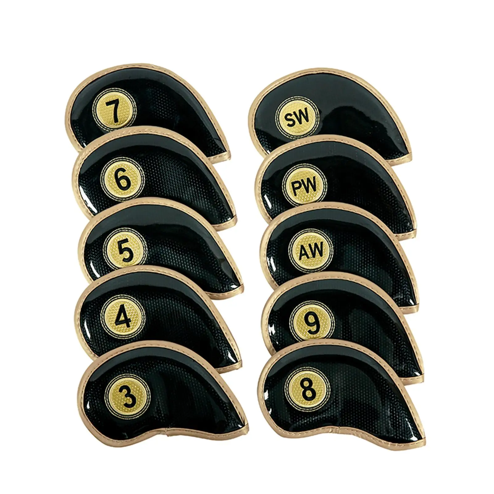 

10 Pieces Iron Headcovers for Golf Clubs Golf Club Head Covers Golfer Gift