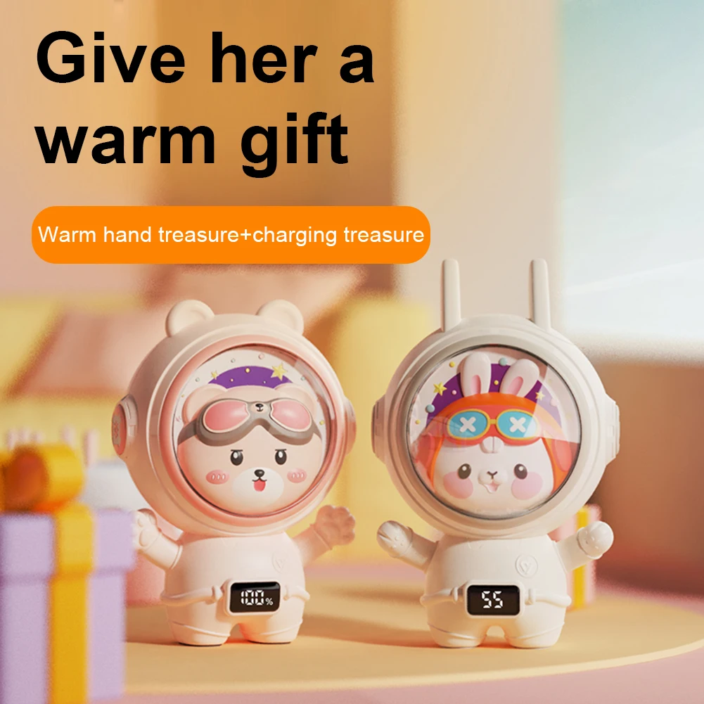 

Электрический флэш-кролик 2000/5000 мАч USB Перезаряжаемый электрический обогреватель для рук с цифровым дисплеем Карманный зимний