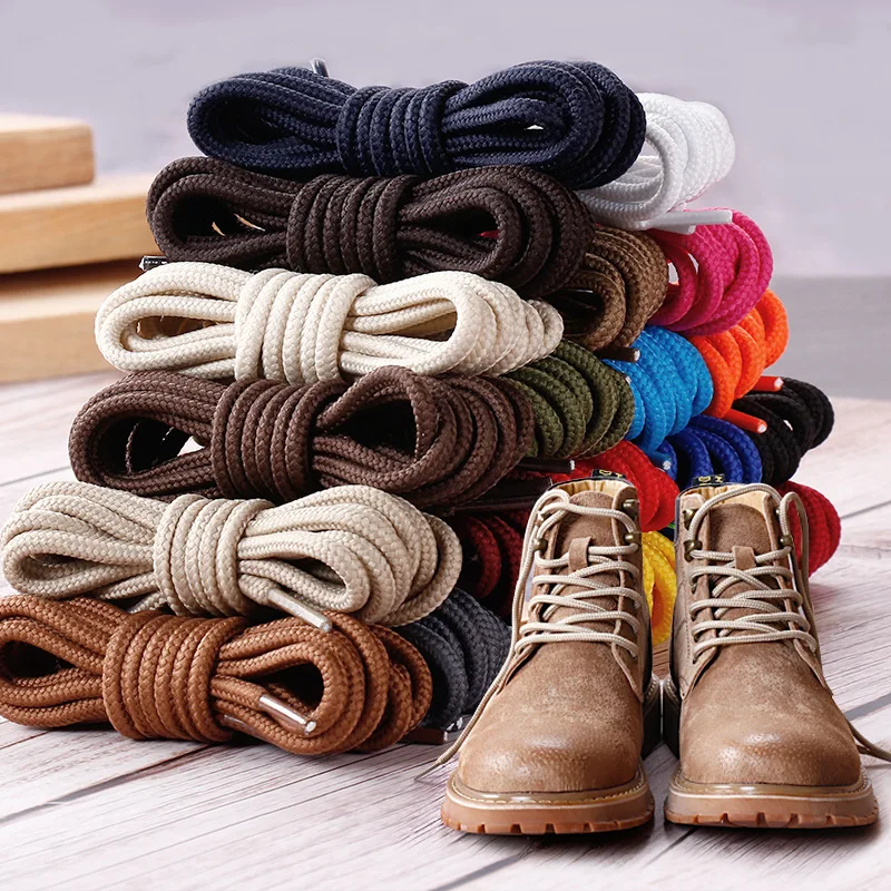 

22 Colors 1Pair Round Shoelaces 70cm/90cm/120cm/150cm Polyester Solid Classic Martin Boot Shoelace Casual Sport Boots Shoes Lace