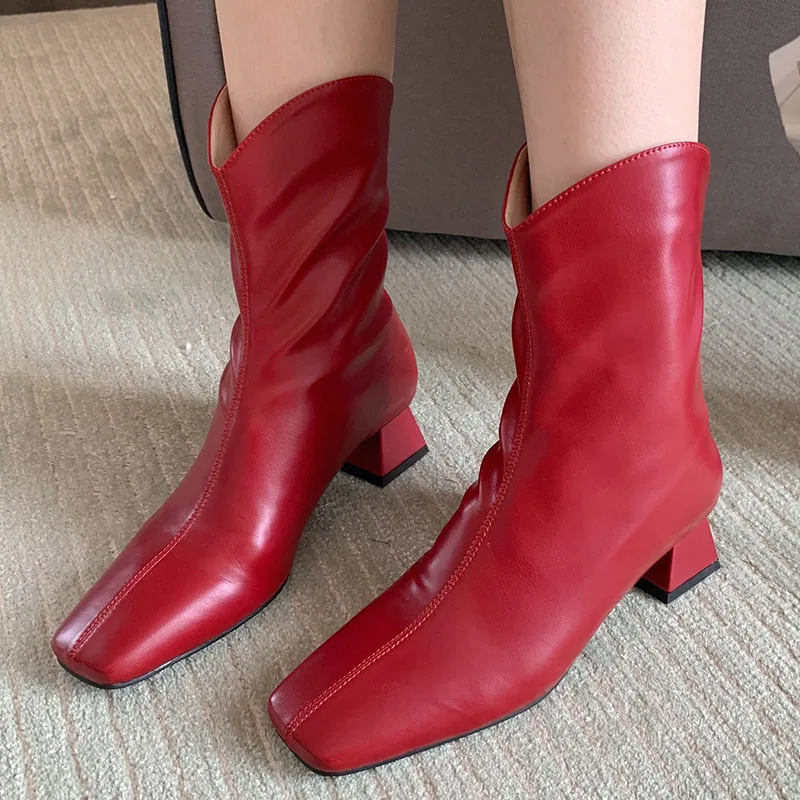 

Женские полусапожки Челси на каблуке, осенние полусапожки в западном стиле, 2022