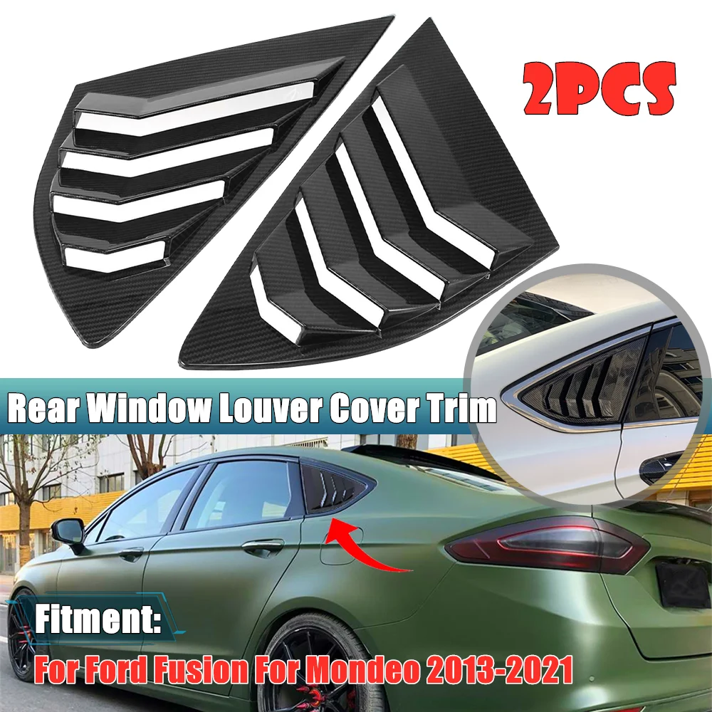 

2Pcs Quarter Louver Cover Vents Rear Side Window Louvers For Ford Fusion For Mondeo 2013 2014 2015 2016 2017 2018 2019 2020 2021