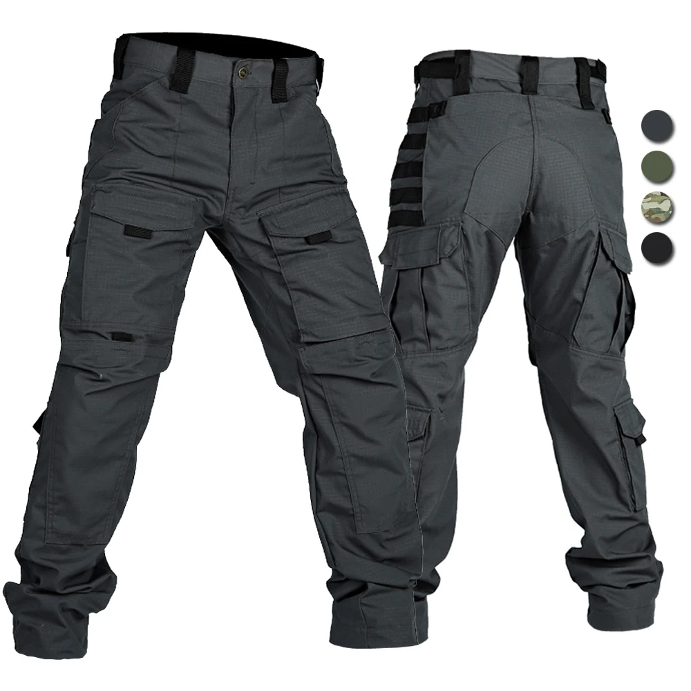 

Брюки мужские дышащие, тренировочные боевые тактические штаны-карго в стиле милитари, уличные штаны с несколькими карманами, весна-осень