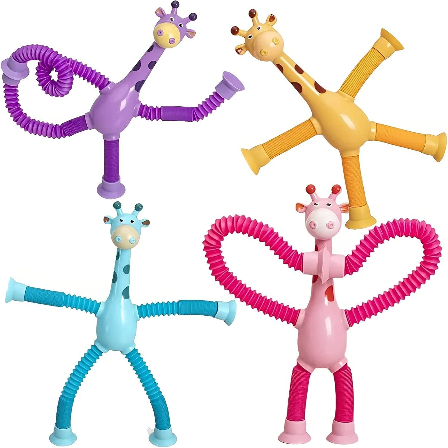 

Children Suction Cup Toys Pop Tubes Stress Relief Telescopic Giraffe Toys Sensory Bellows Toys Anti-stress Squeeze Toy