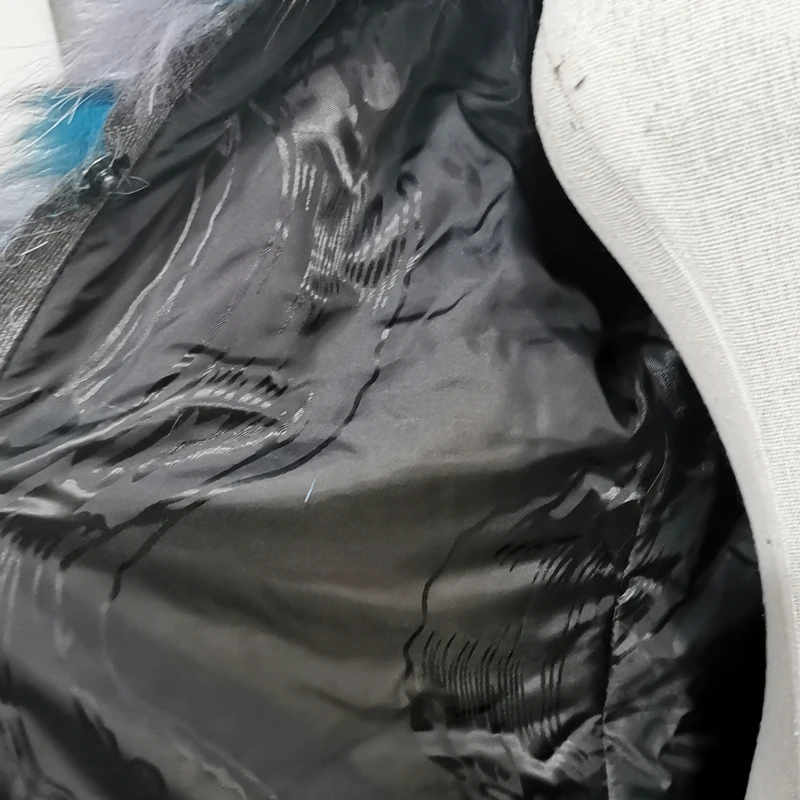 Women's Winter Natural Silver Fox Fur Coat Sizes Real fur coat Customizable V-Neck Women's Fur Jacket Luxury Coat 90 CM Long