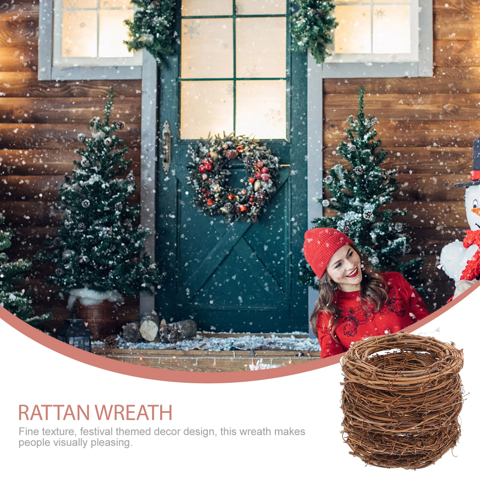 5 шт. гирлянда из ротанга украшения для Хэллоуина сделай сам настенный венок