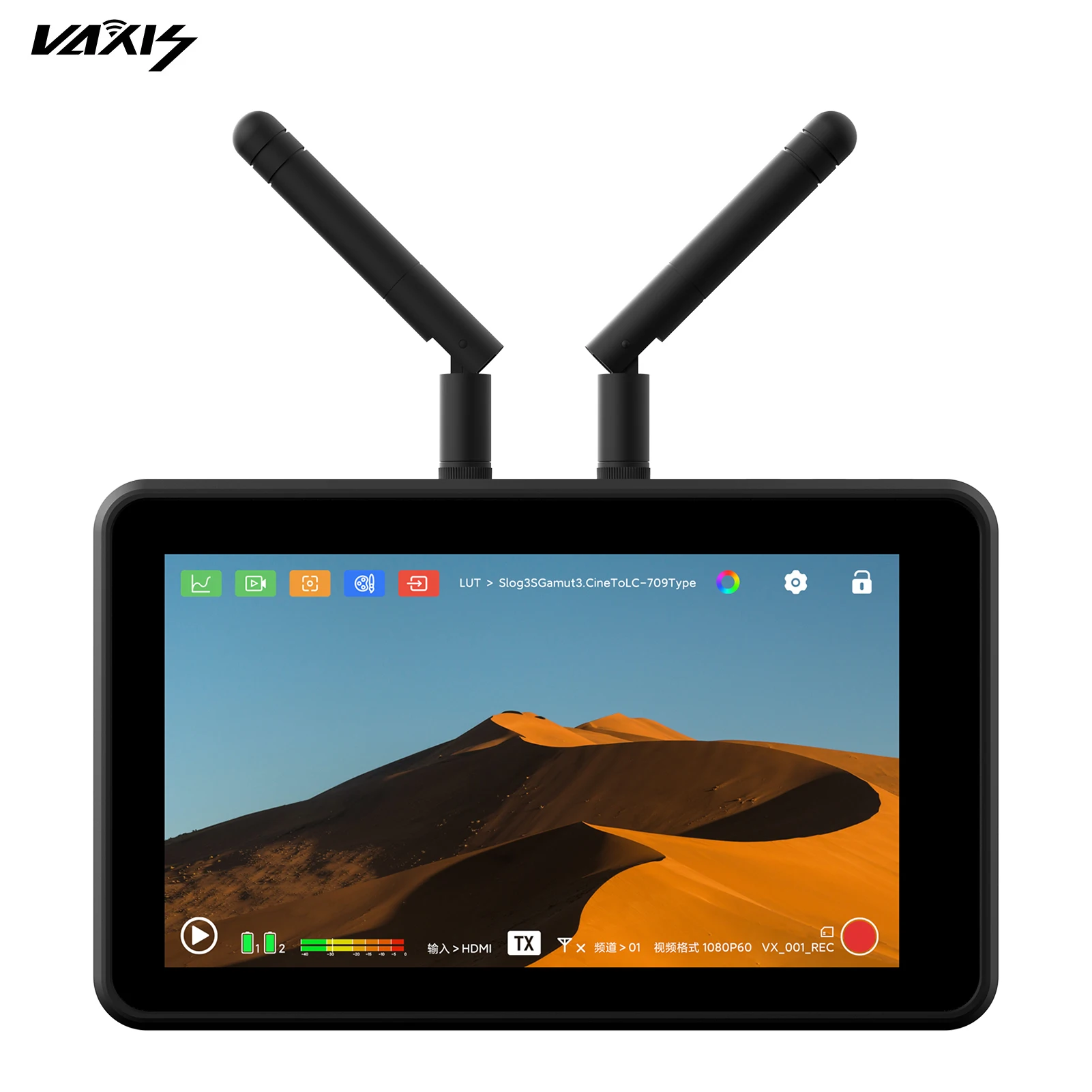 

VAXIS ATOM A5 5.5 Inch Wireless Video Monitor 1000nit Ultra-bright Camera Monitor TX/RX System 1920 * 1080 Screen Touch Control