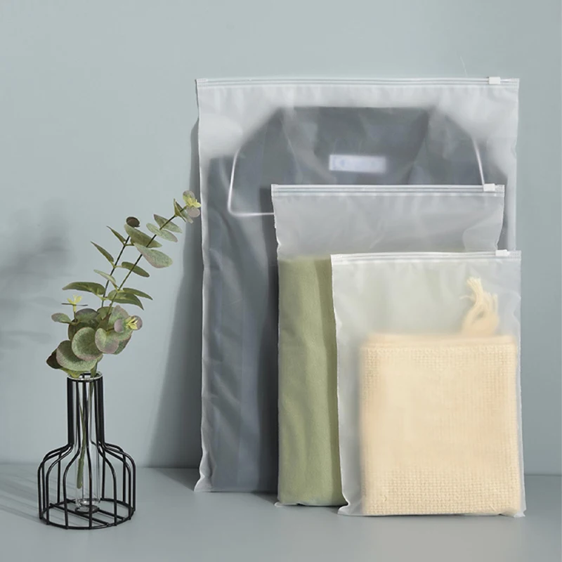 10 шт. прозрачная сумка на молнии для одежды полиэтиленовая портативная