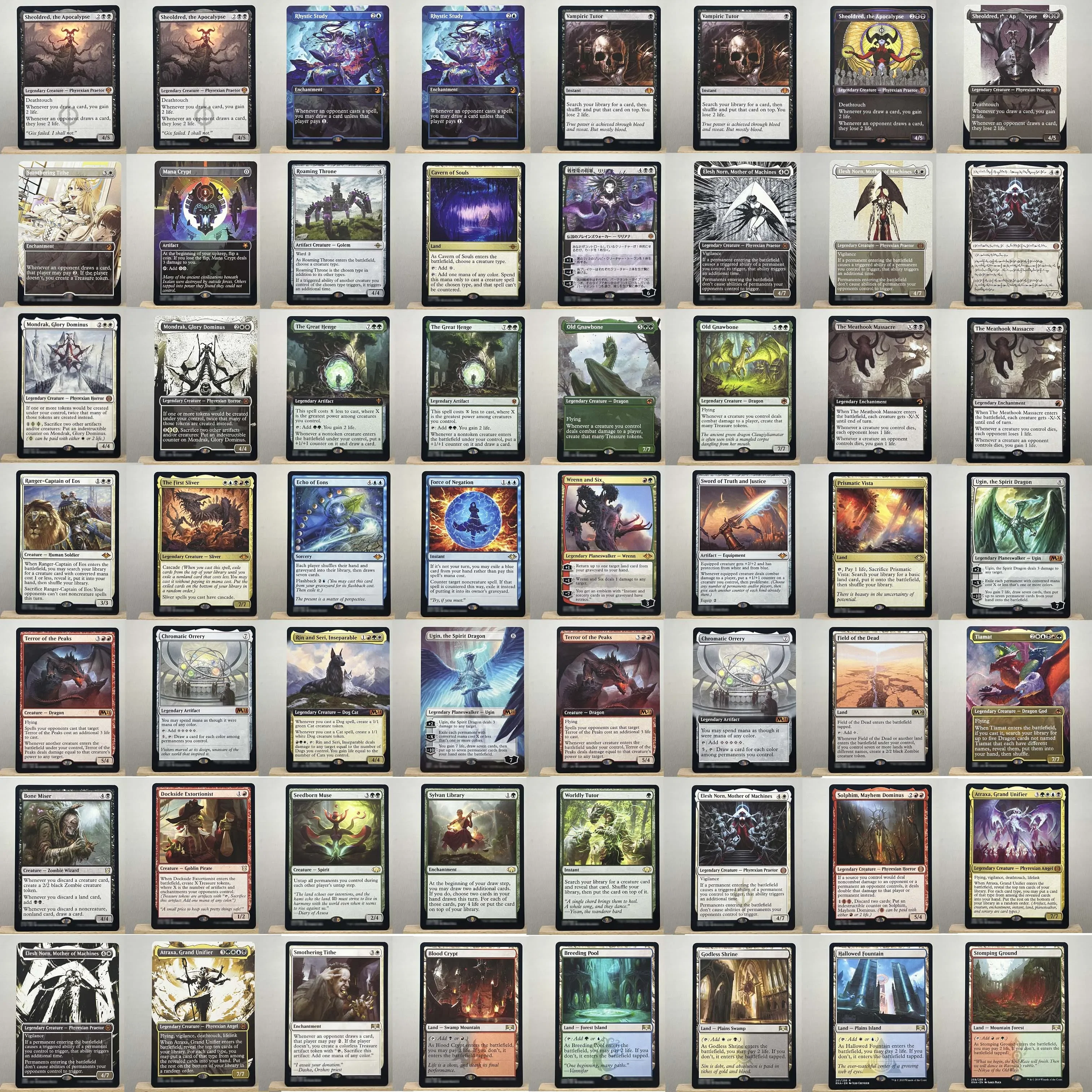 Фото MH1 FAR M21 CC1 C19 HOLO12-I02 Карты прокси-волшебники Tcg Force of Negation Ugin, Спиртовой Дракон Сильван Библиотека Elesh Norn, сборка №3