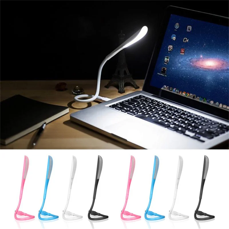 Portable USB LED Mini Book Light Reading Table Lamp Flexible 14leds for Power Bank Laptop Notebook PC Computer