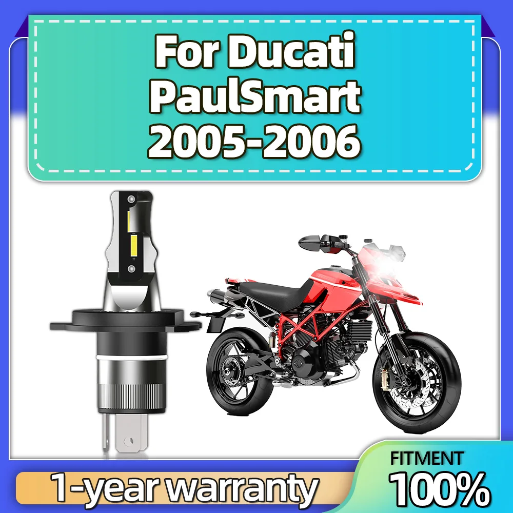 Для Ducati PaulSmart 2005 2006 1 шт. мотоциклетная H4 фара Canbus без ошибок 6000 лм K белая лампа