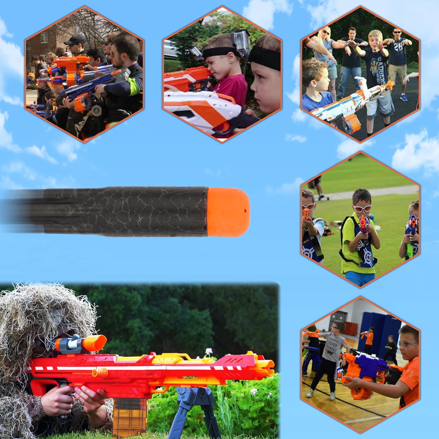 EKIND новый черный набор для пополнения Дартс совместим с Nerf Ultra Blasters сумкой