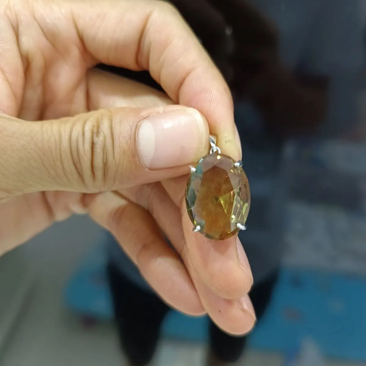 Турецкий султан камень из гидроглинозема разные цвета 925 серебра Большая