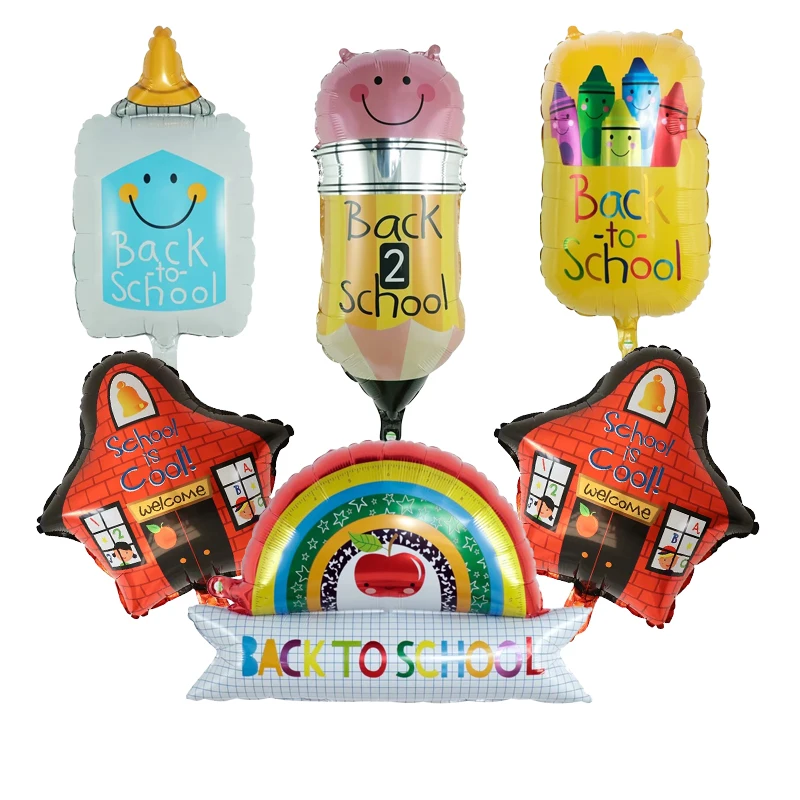 

6 шт., набор воздушных шаров для школы, ластик для карандашей