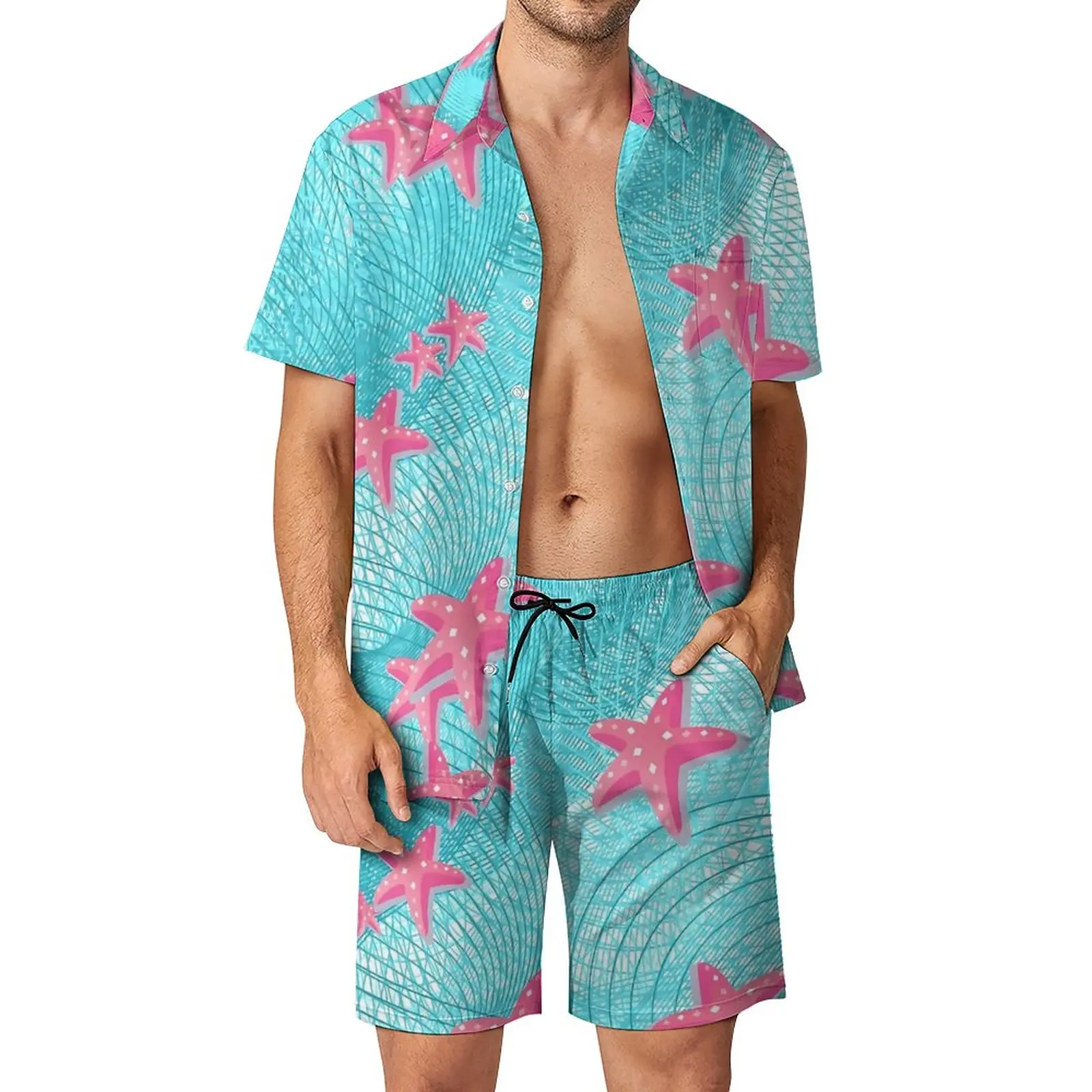 

Костюм мужской с короткими рукавами и шортами, размеры 2XL 3XL