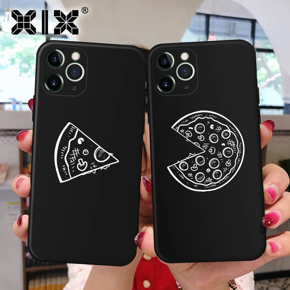 Funny Best Friends Phone Case For iPhone X XS MAX XR Pizza for 12 11 14 Pro max 7 8 6 6s Plus SE 2020 Couple Soft Cover Shell