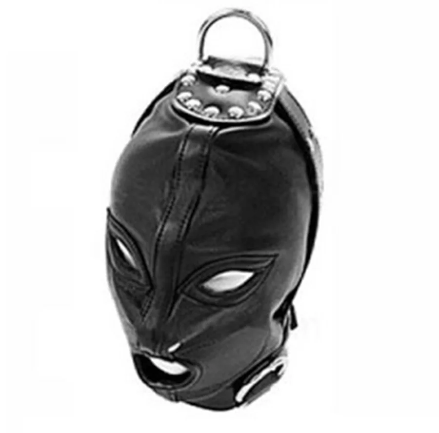 

Sex Toys,Couples Cosplay Party Mask Bondage Gimp,Erotic SM Leather Padded Hood Blindfold,Head Harness Mask Gag,Fetish Slave BDSM