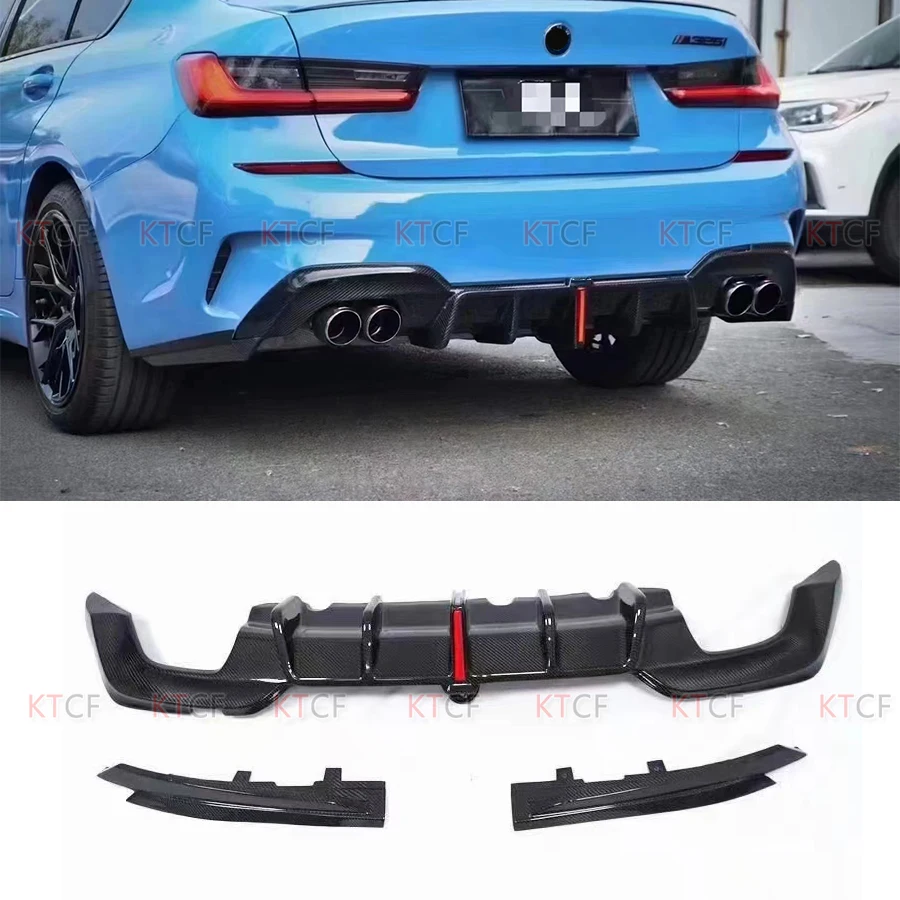 

Carbon Fiber Rear Bumper Diffuser Lip for BMW 3 Series G20 G21 Sport M320i M330i 2019 - 2021 Car Rear Bumper Diffuser K Style