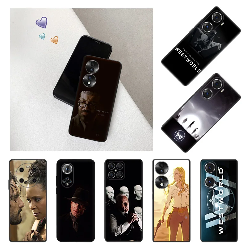 Черный матовый телефон с защитой от падений для Honor X9 X8 X7 X6 X40 X40i Play6T 6C 9A Magic4 70 60 50 30i 20 8X чехол для ТВ-сериала Westworld