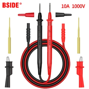 Зонд мультиметра BSIDE, зажим типа крокодил, тестовый провод, высококачественный изолированный кабель типа крокодил для самостоятельной сборки, универсальный Тестовый Кабель