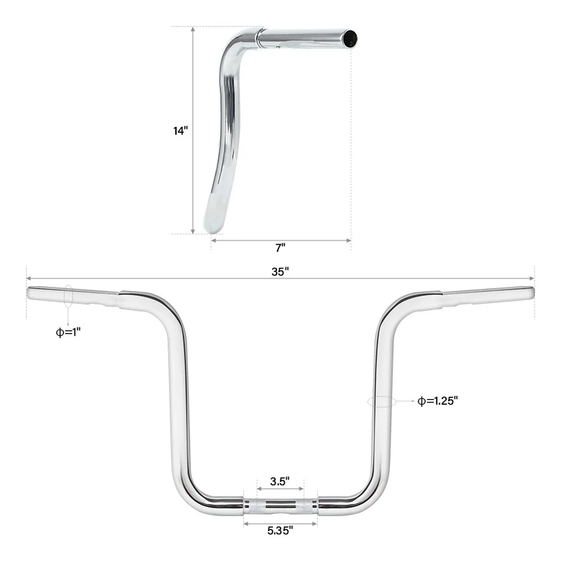 

Мотоциклетная вешалка 12 дюймов/14 дюймов/16 дюймов/18 дюймов для руля 1 1/4 дюйма для Harley Sportster XL FLST FXST Custom 1200 XL883 Softail