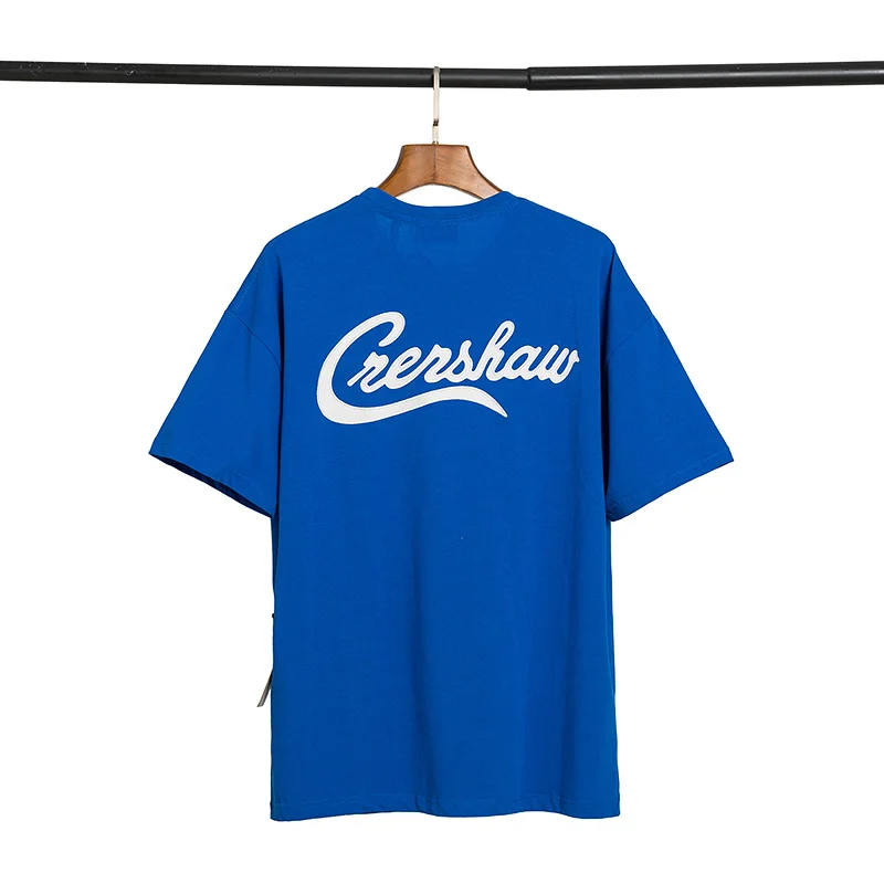 

New Arrivals 2021 Essentials Letter Print Bule T Shirt Women Men Couples 100% Cotton T Shirt Hiphop Oversized Tee