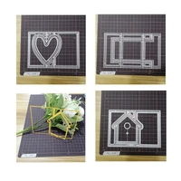 new heart circle squire%c2%a0bird house metal cutting dies scrapbook diary decoration embossing template diy greeting card handmade