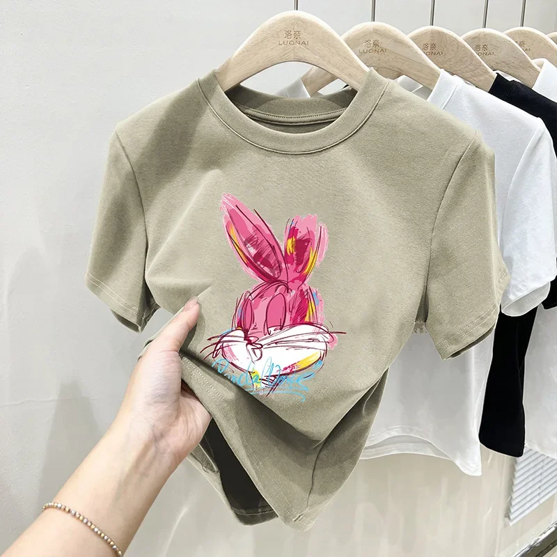 

N-style серая футболка с принтом на плече с коротким рукавом женская летняя дизайнерская маленькая белая куртка