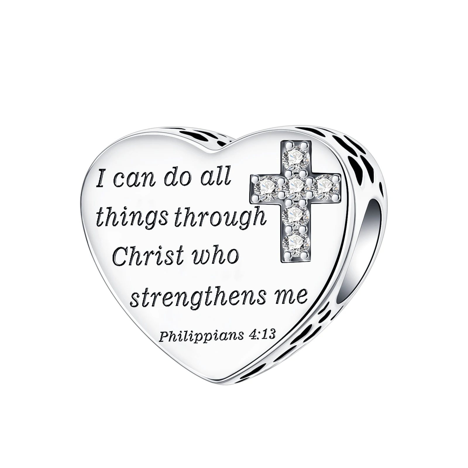 Посеребренные очаровательные кресты с бриллиантами я могу сделать все