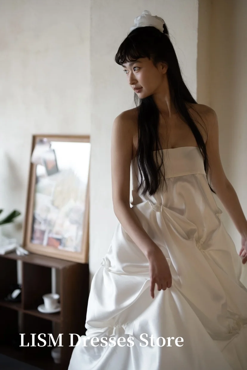 LISM Sweet Korea Свадебное платье атласное без бретелек