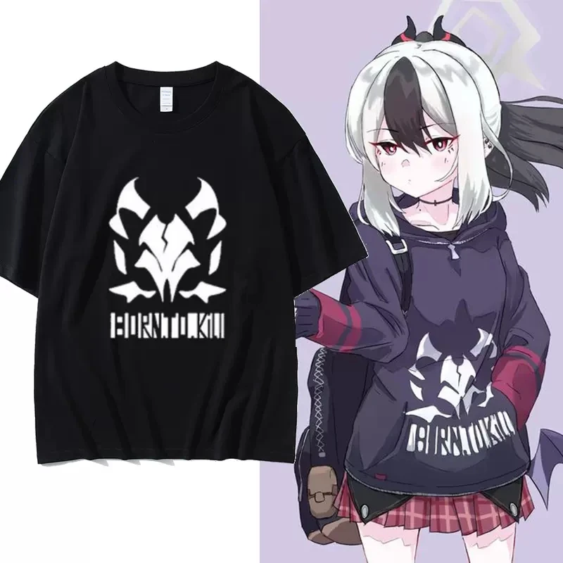 Летняя хлопковая футболка с коротким рукавом, Аниме Синий архив, Onikata Kayoko, Повседневная Свободная одежда, модный костюм, косплей, нейтральный