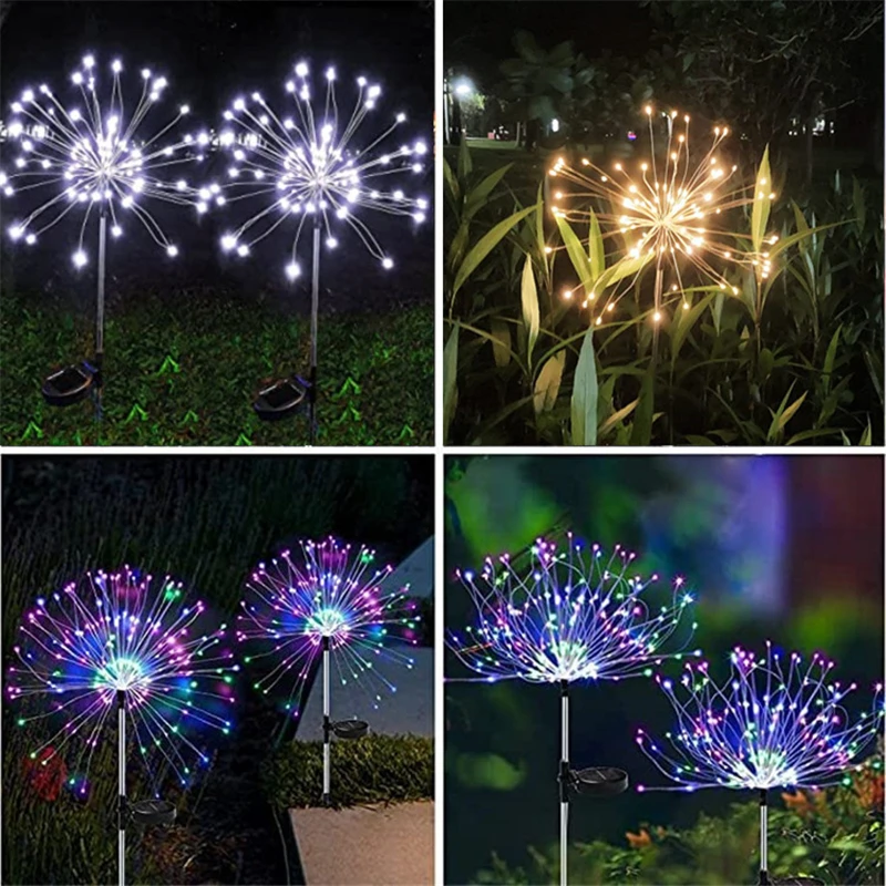

Solar Outdoor Led Lights Garland 90 120 150LED Solar Firework Light Christmas Decorations for Home Street Garland New Year 2024