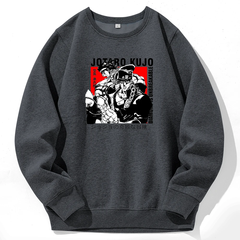 

Топ Мужской с принтом Jotaro Kujo, модная повседневная флисовая одежда с аниме принтом, спортивный свитер для мужчин, весна-лето