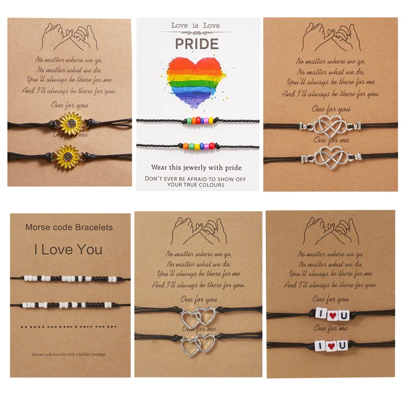 

2 шт./компл. браслет с надписью «Love Heart Daisy»