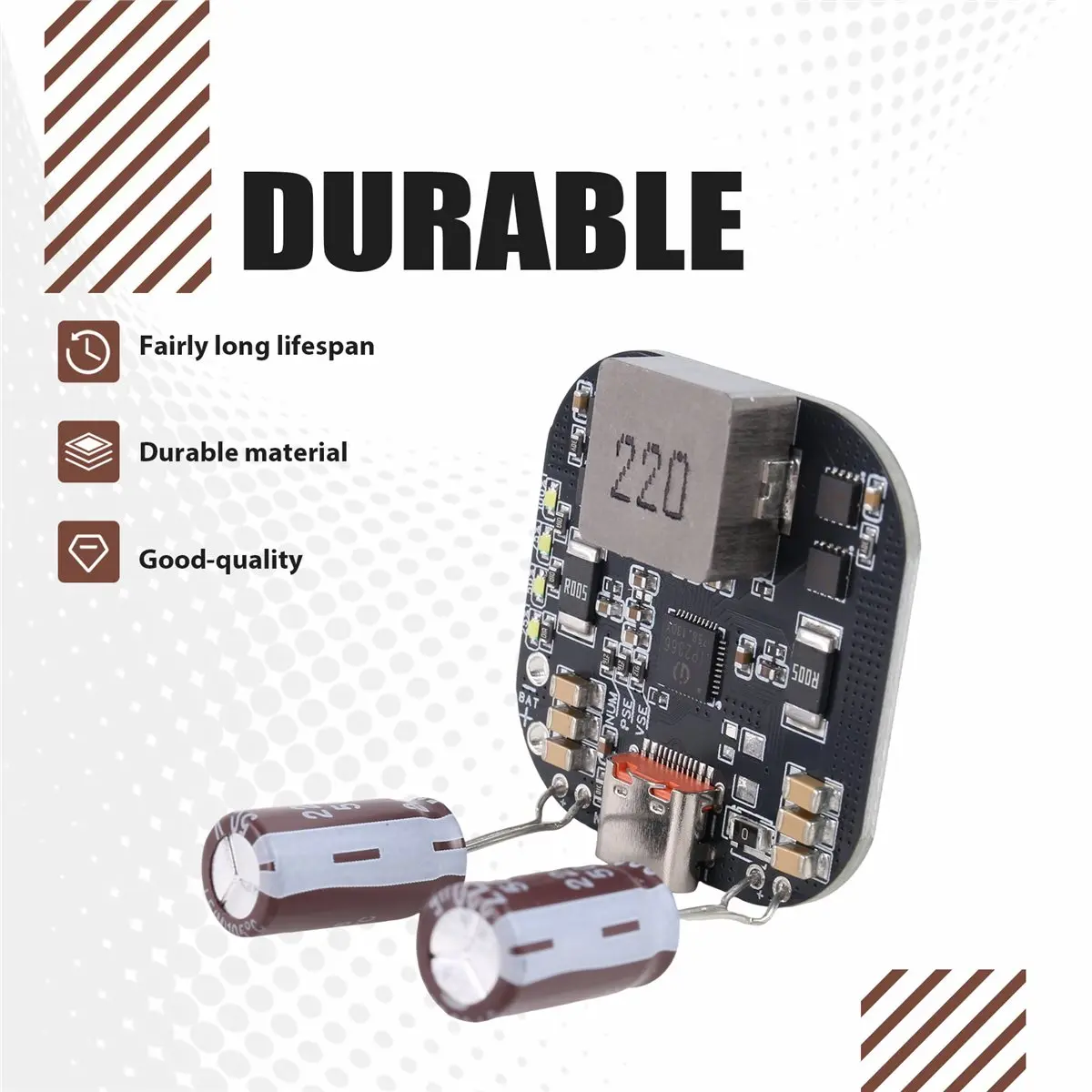 Фото DTC5 Новый двунаправленный зарядный модуль IP2368 с быстрой зарядкой PD100W, интерфейс Type-C, поддержка литиевых аккумуляторов №5