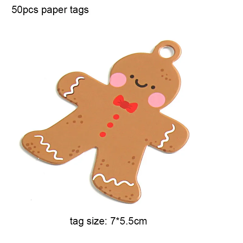 

Рождественские бирки из крафтовой бумаги 50 шт