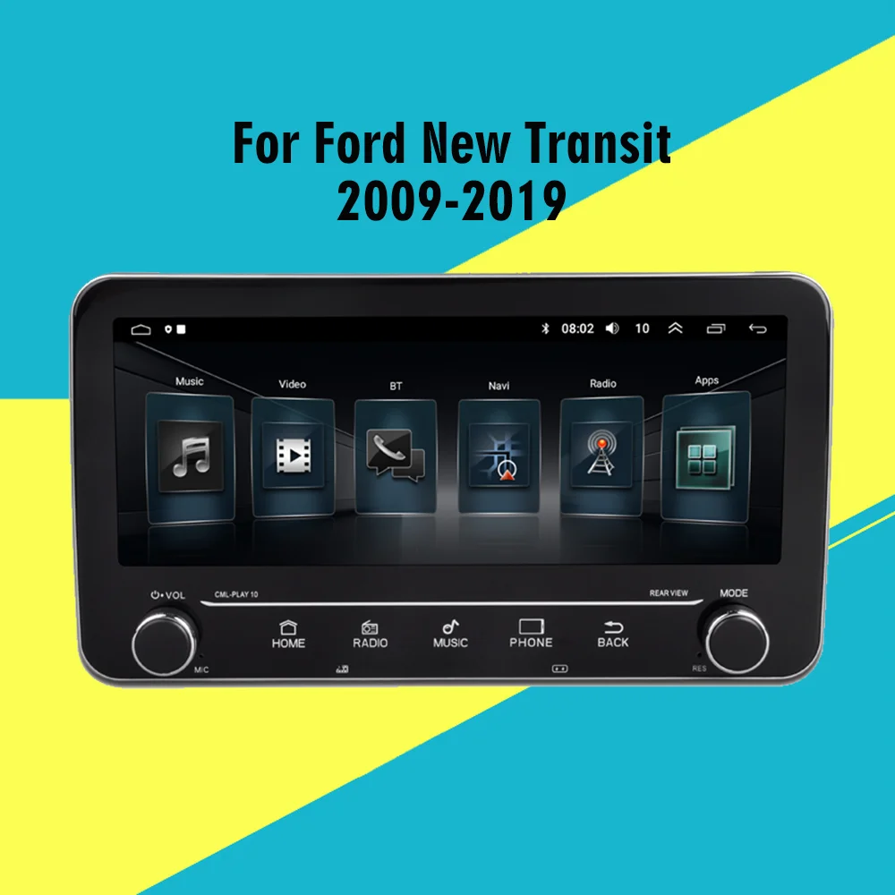 2din 10.25 Android Autoradio For Ford New Transit 2009-2019 Car Multimedia Video Player Audio FM RDS GPS Navigation Head Unit |