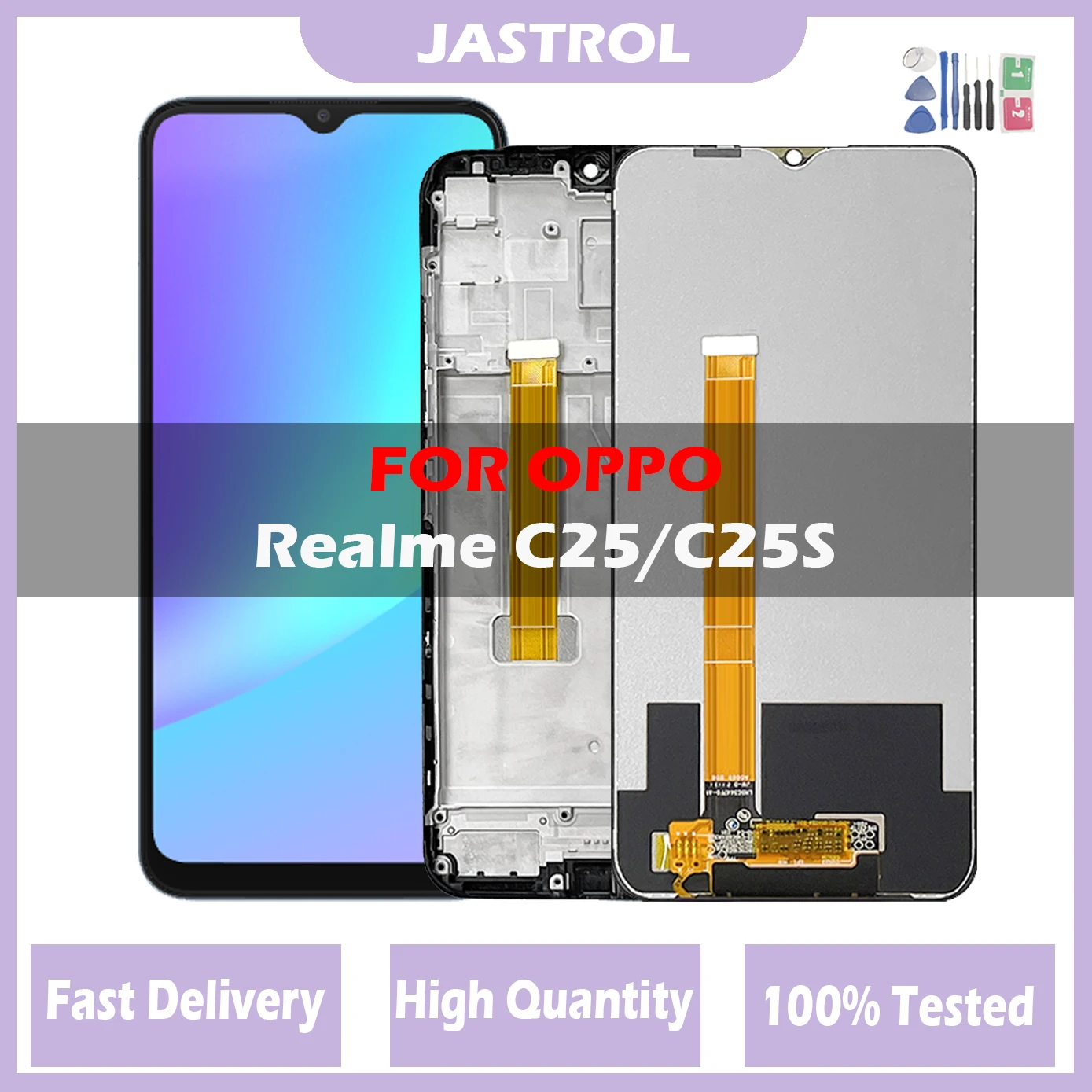 

6.5" Original LCD For Realme C25 RMX3193 RMX3191 LCD Screen Touch Digitizer Assembly For Realme C25S RMX3195 RMX3197 Display