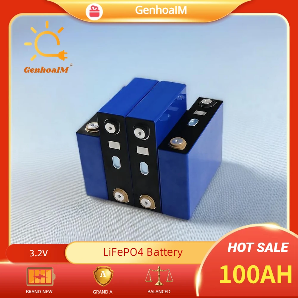 

On Sale Lifepo4 Battery 100Ah Brand New Rechargeable Lithium iron phosphat 12v 24v for Electric Car Solar Energy Storage system