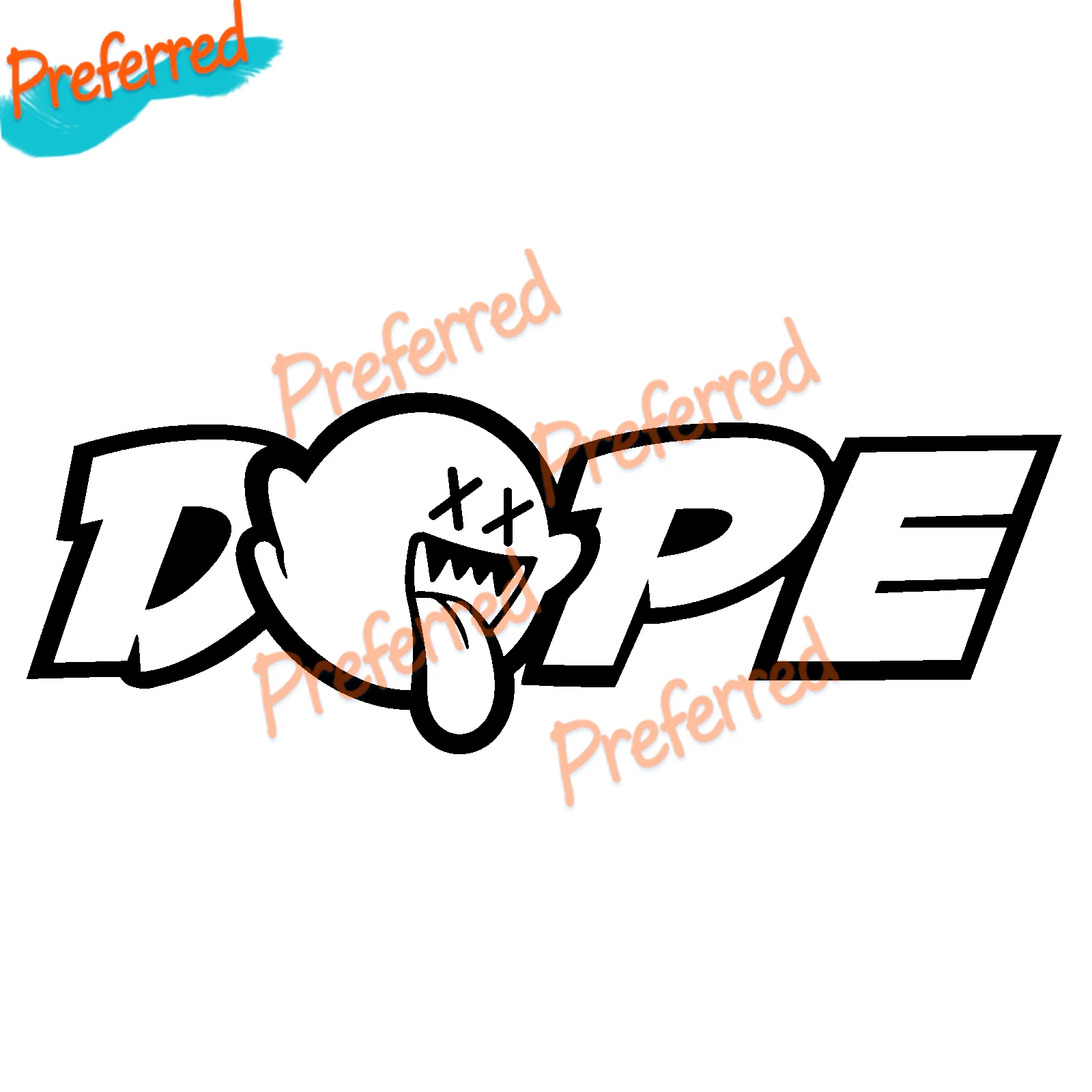 Наклейка для автомобиля Dope Ghost Boo дрейф JDM Illest, наклейка из прочного винила, водонепроницаемая, для автомобиля/грузовика, корабля/прицепа/ящика для инструментов